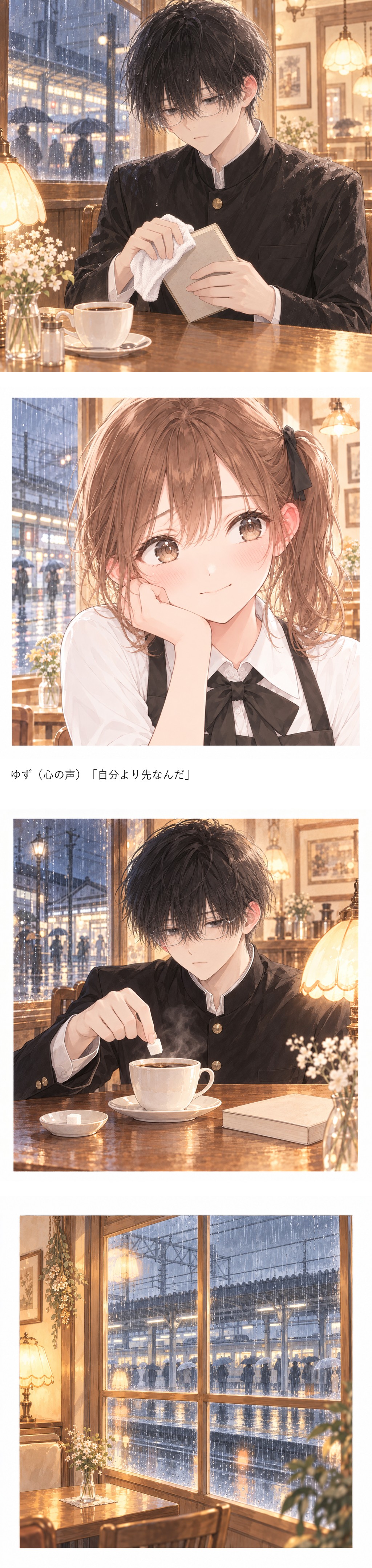 放課後、喫茶店で待ってる　第3話「雨」 3ページ
