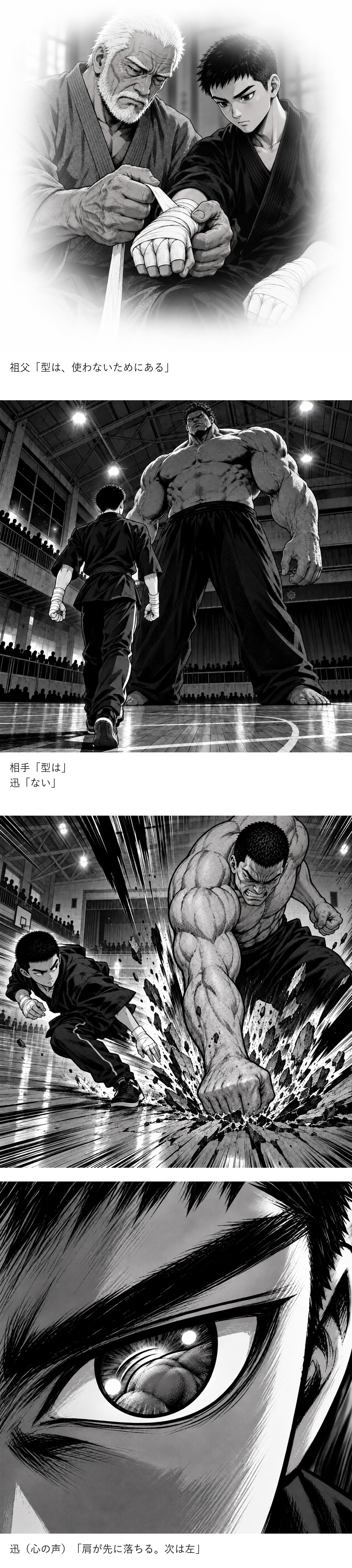 一撃の型　第1話「入門」 3ページ