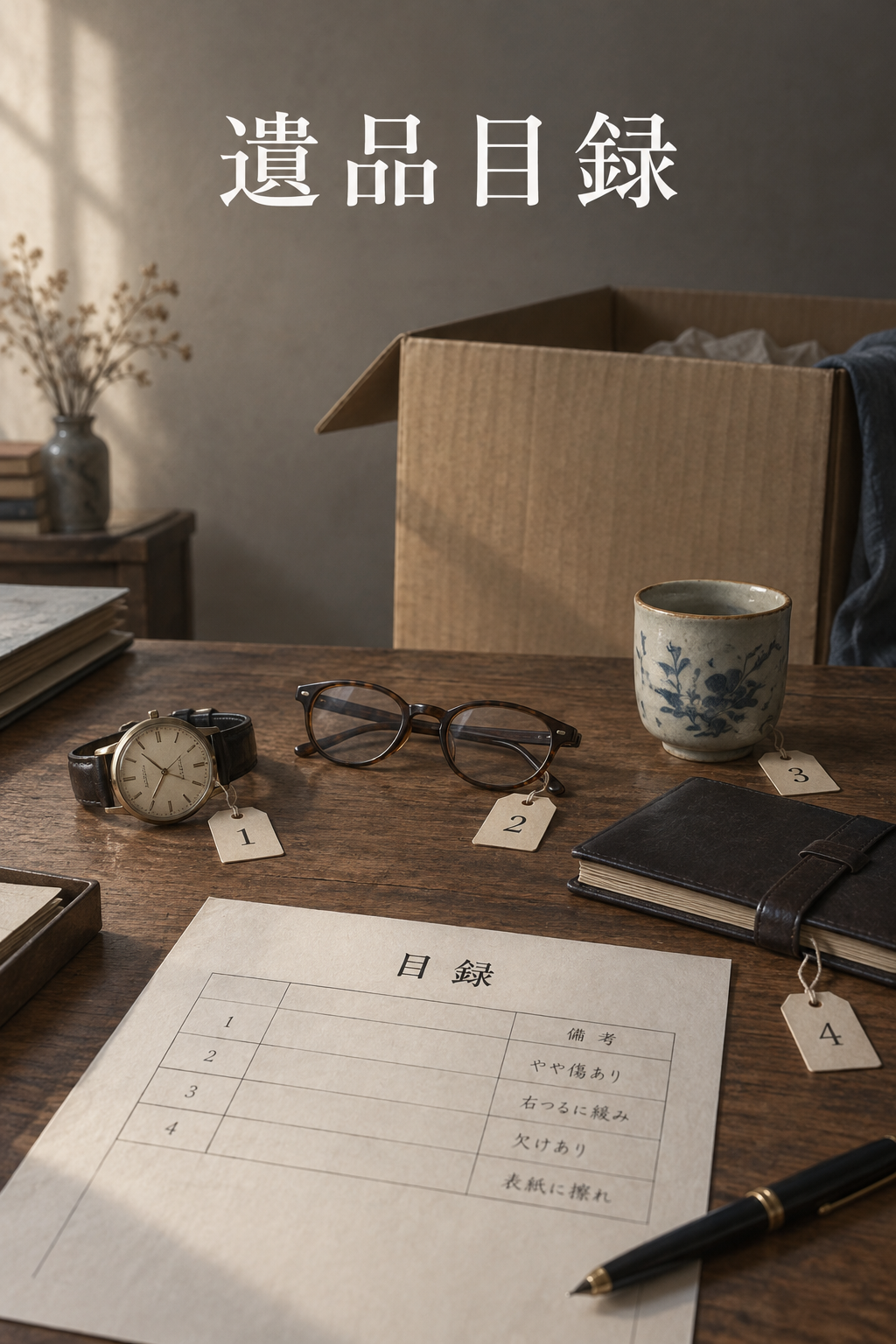 遺品目録の表紙