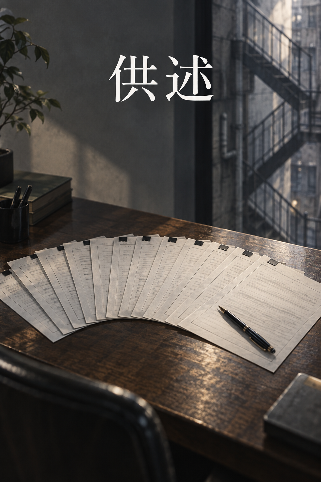 供述の表紙